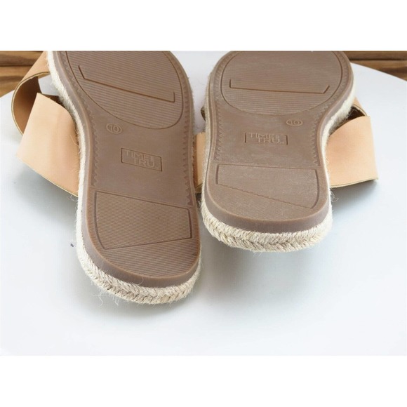 Time And Tru Size‎ 10 M Women Sandal Slide Beige Synthetic - Picture 9 of 10
